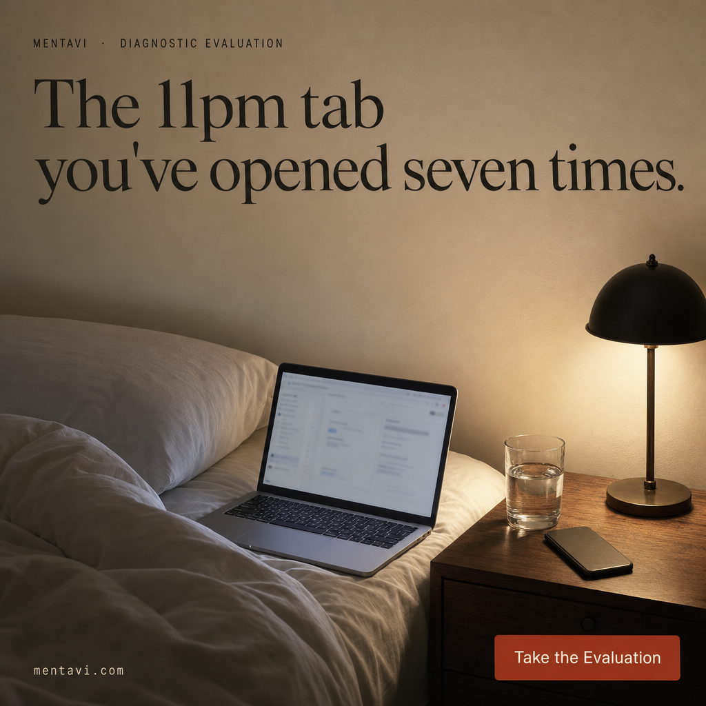 Mentavi L-A2 — The 11pm tab you've opened seven times.