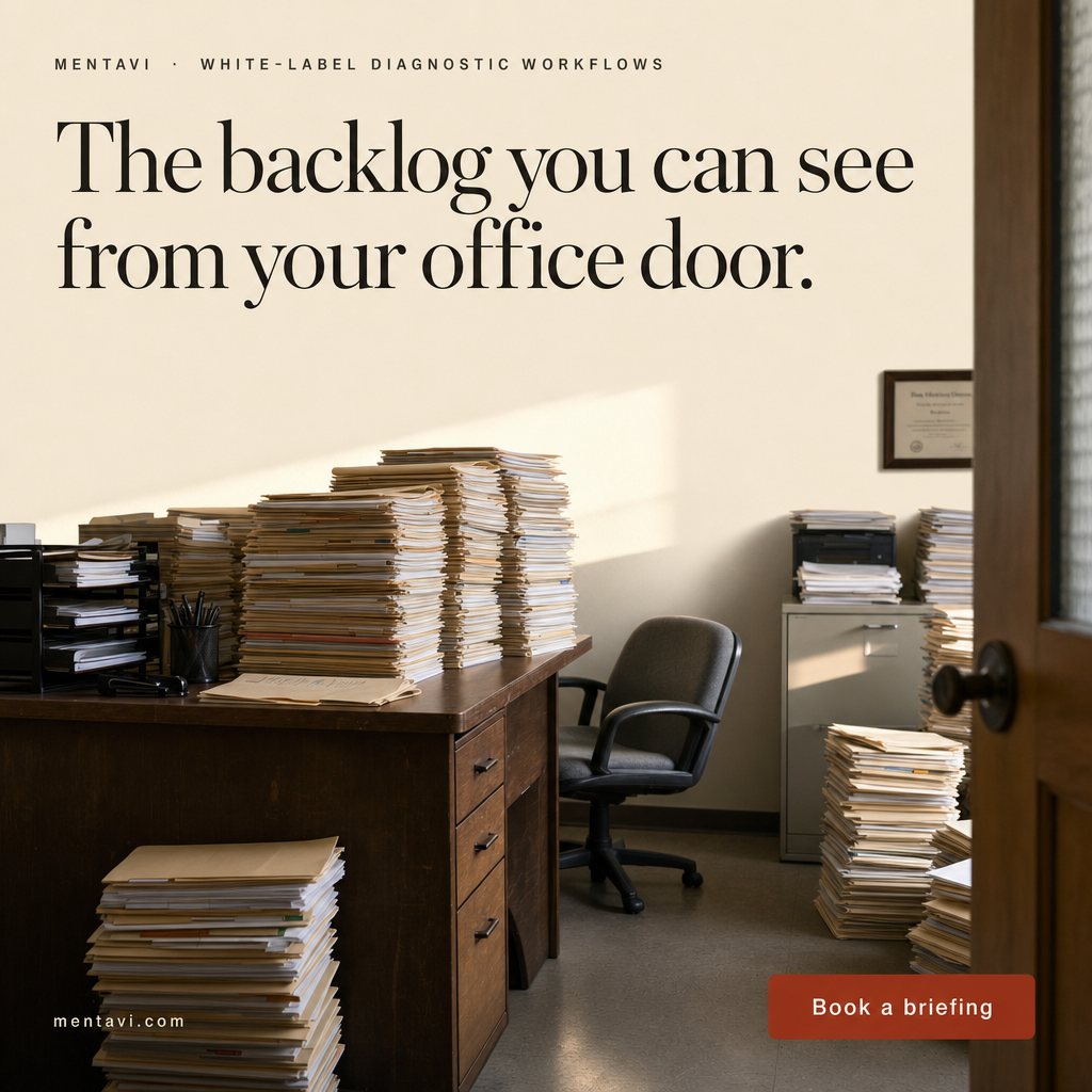 Mentavi L-B1 — The backlog you can see from your office door.