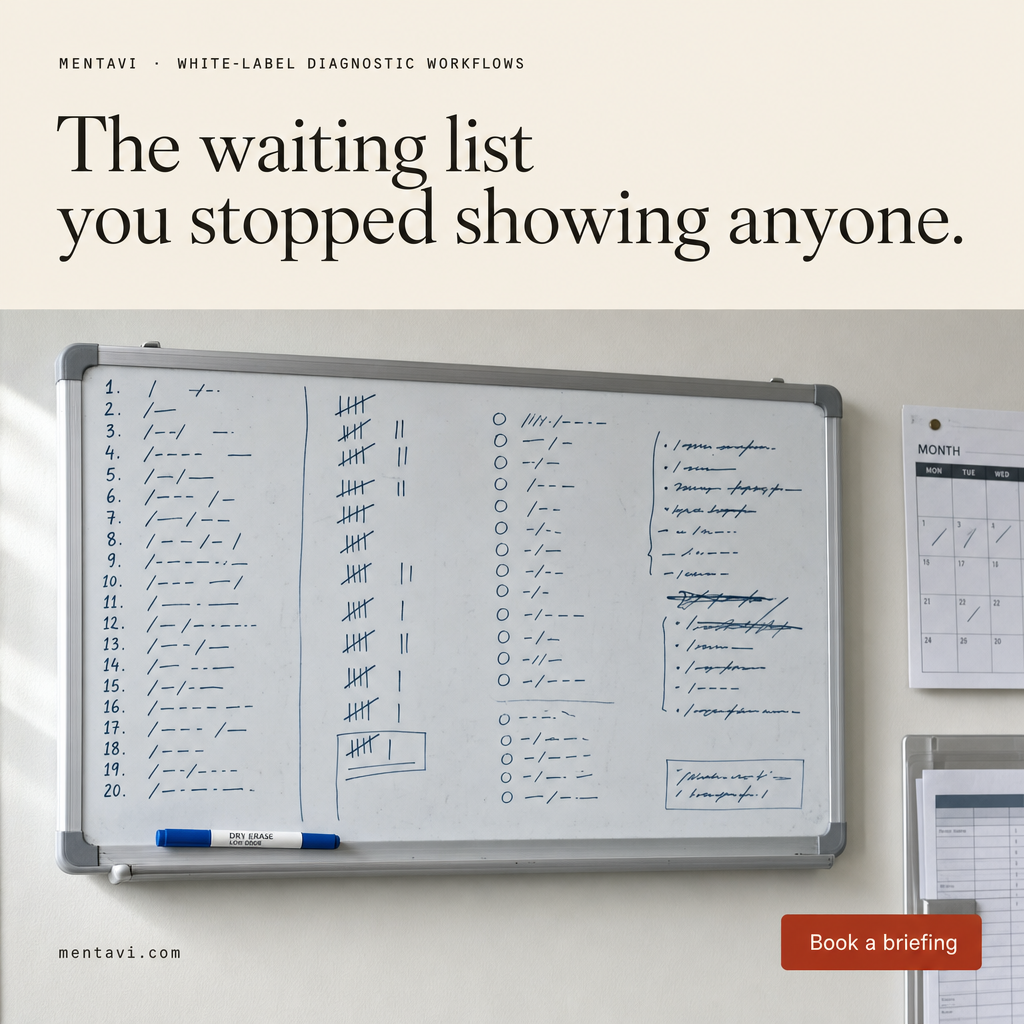 Mentavi L-B2 — The waiting list you stopped showing anyone.